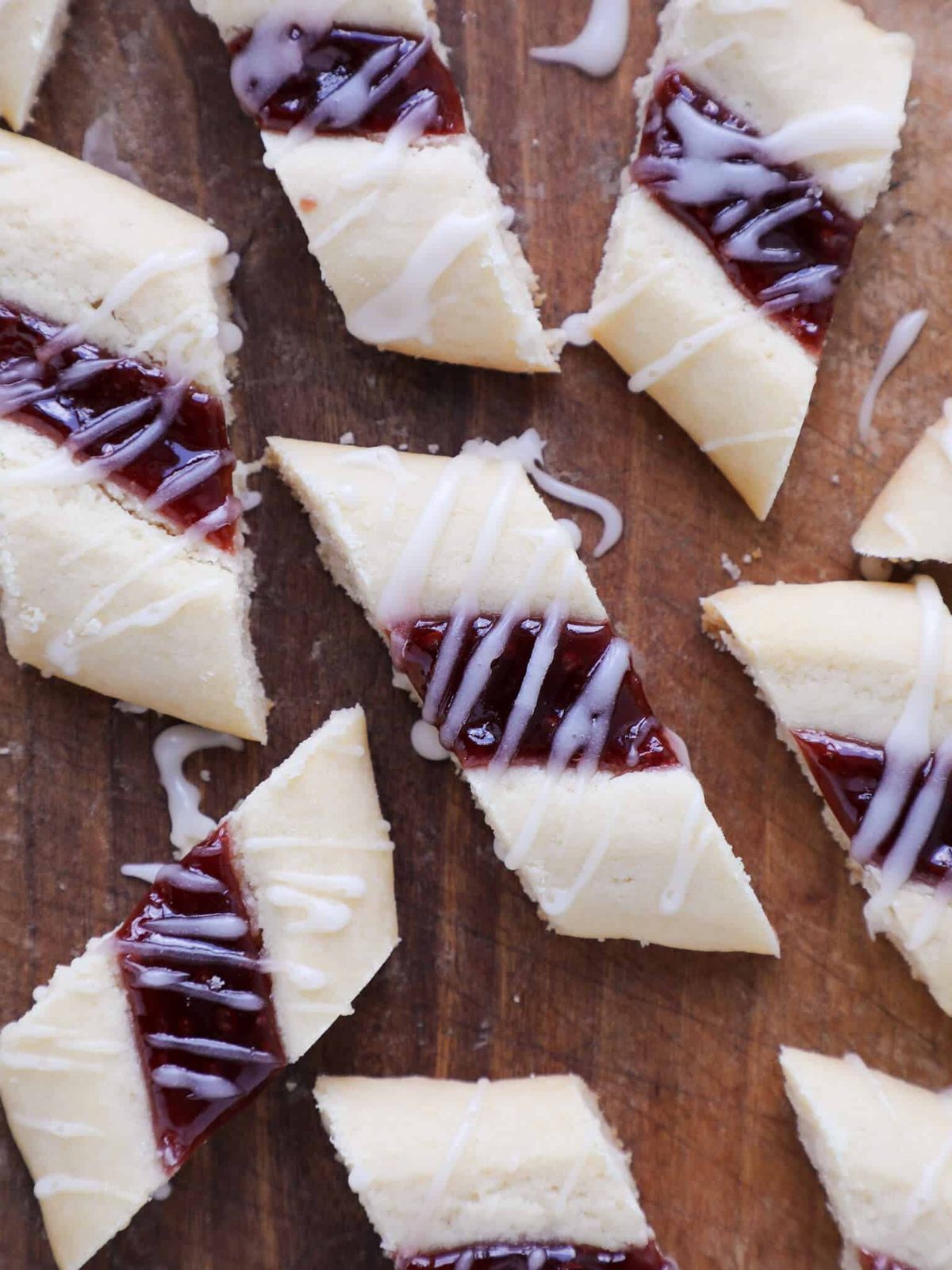 Raspberry Ribbon Cookies Baked Until the Edges Set