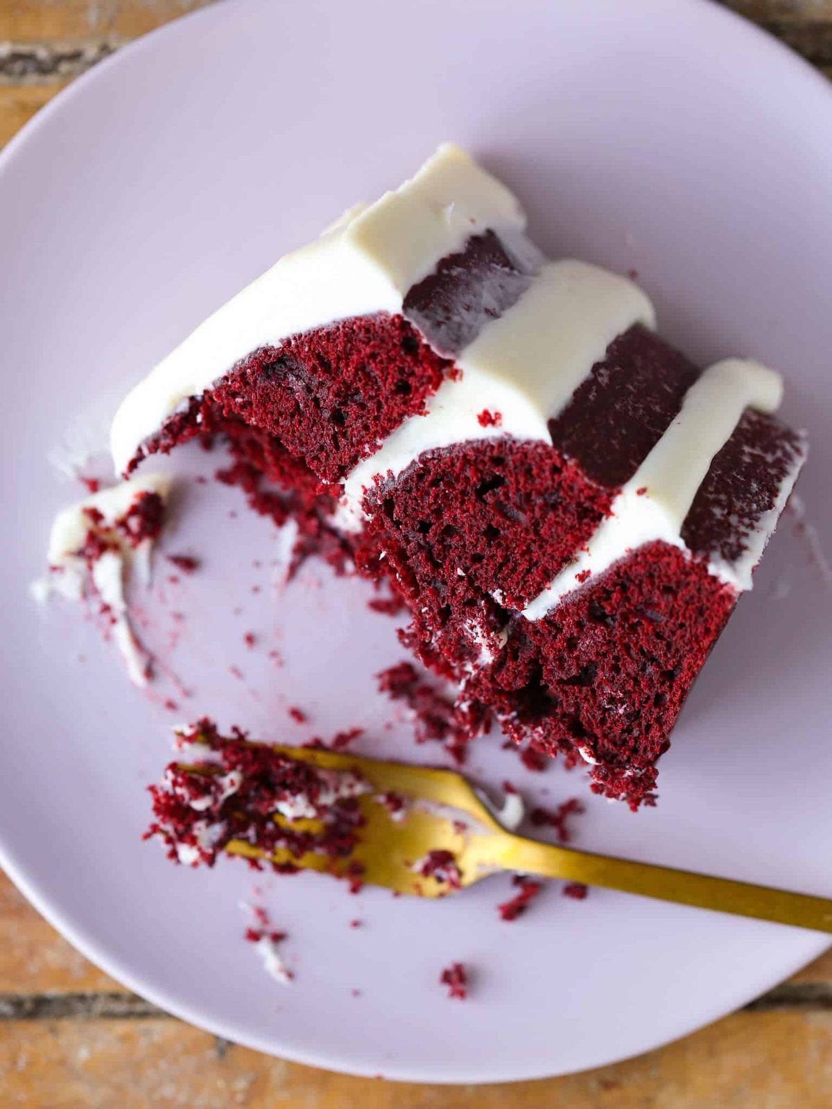Red Velvet Cake Baked Until the Center Springs Back