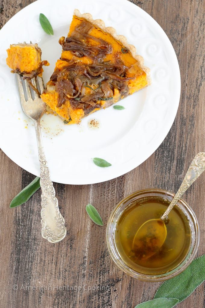 Savory Butternut Squash Carrot Tart Rested Before Slicing