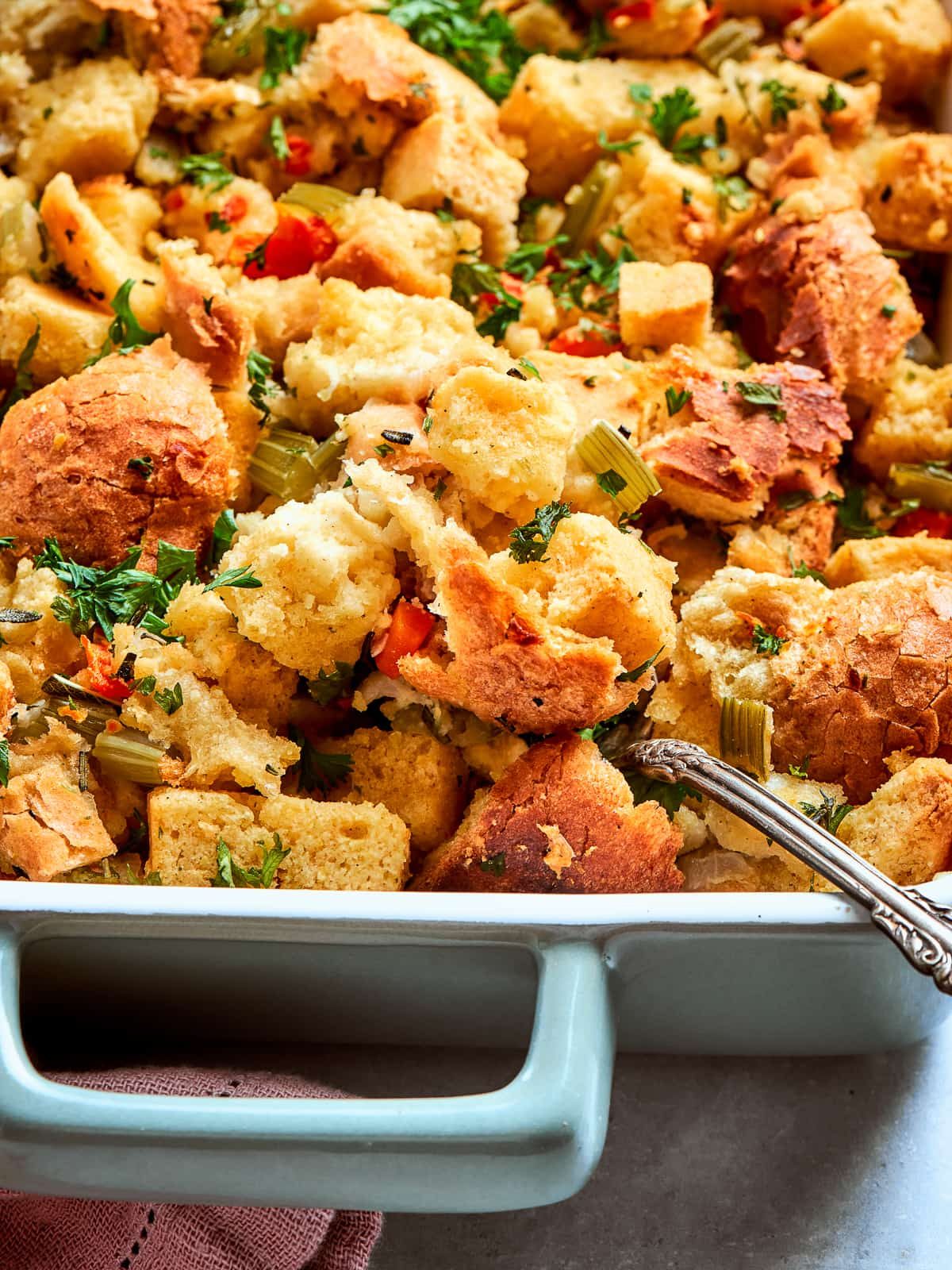 Southern Cornbread Dressing with a Steady Rise
