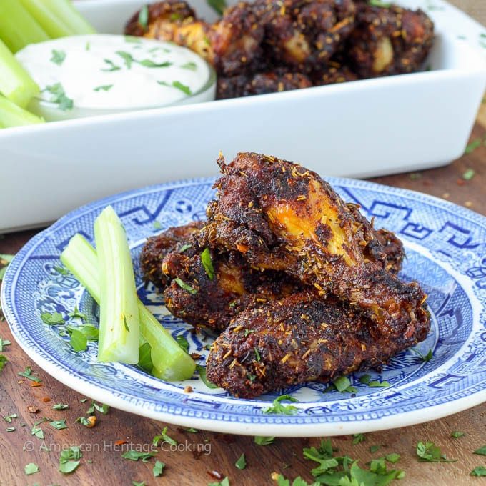 Spice Rack Dry Rubbed Baked Chicken Wings Blended for the Pantry