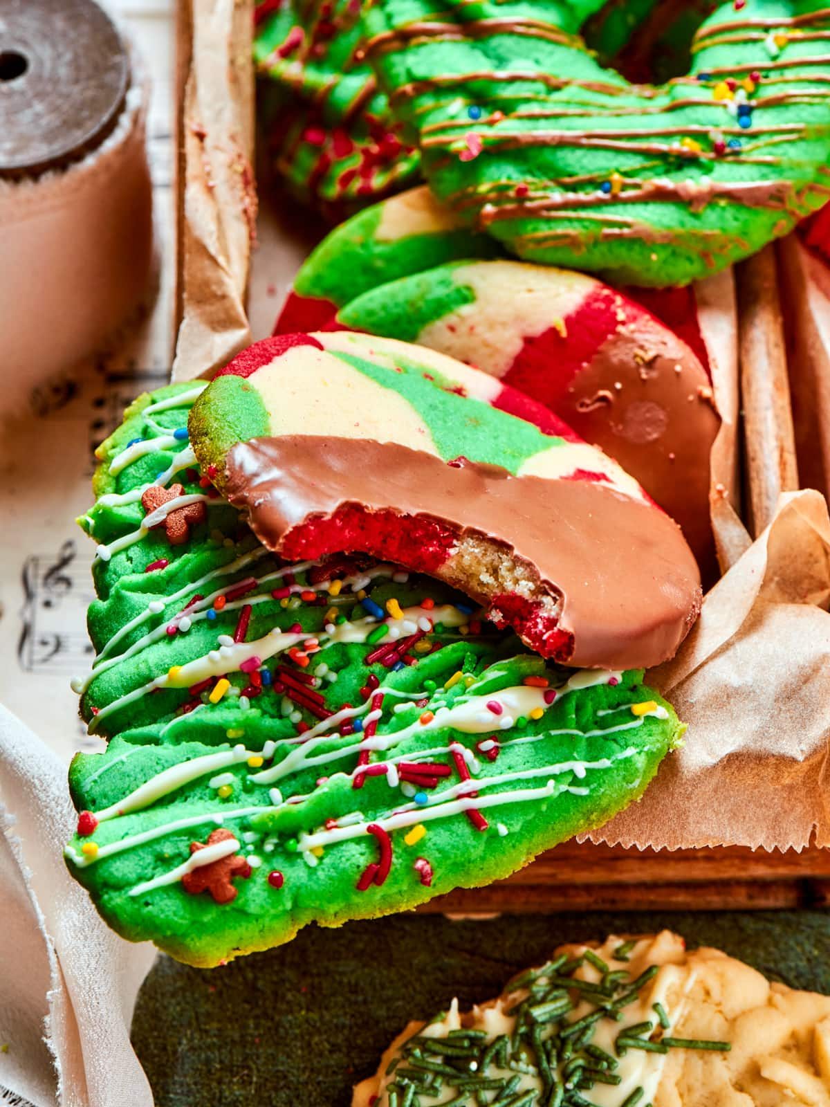 Spritz Cookie with a Soft Middle