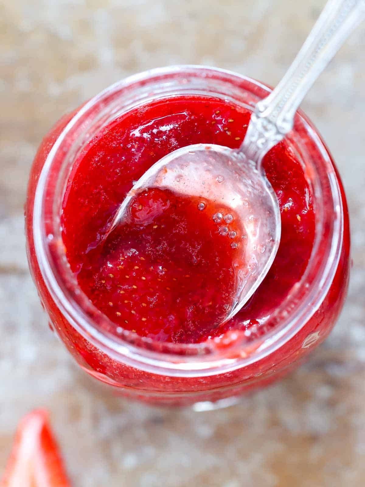 Strawberry Jam Jarred for the Pantry