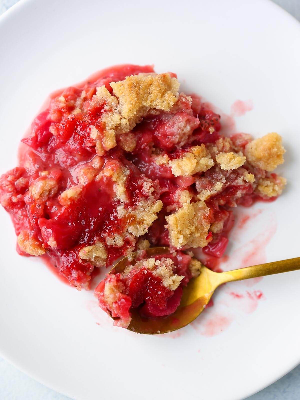 Strawberry Rhubarb Crumble after Supper