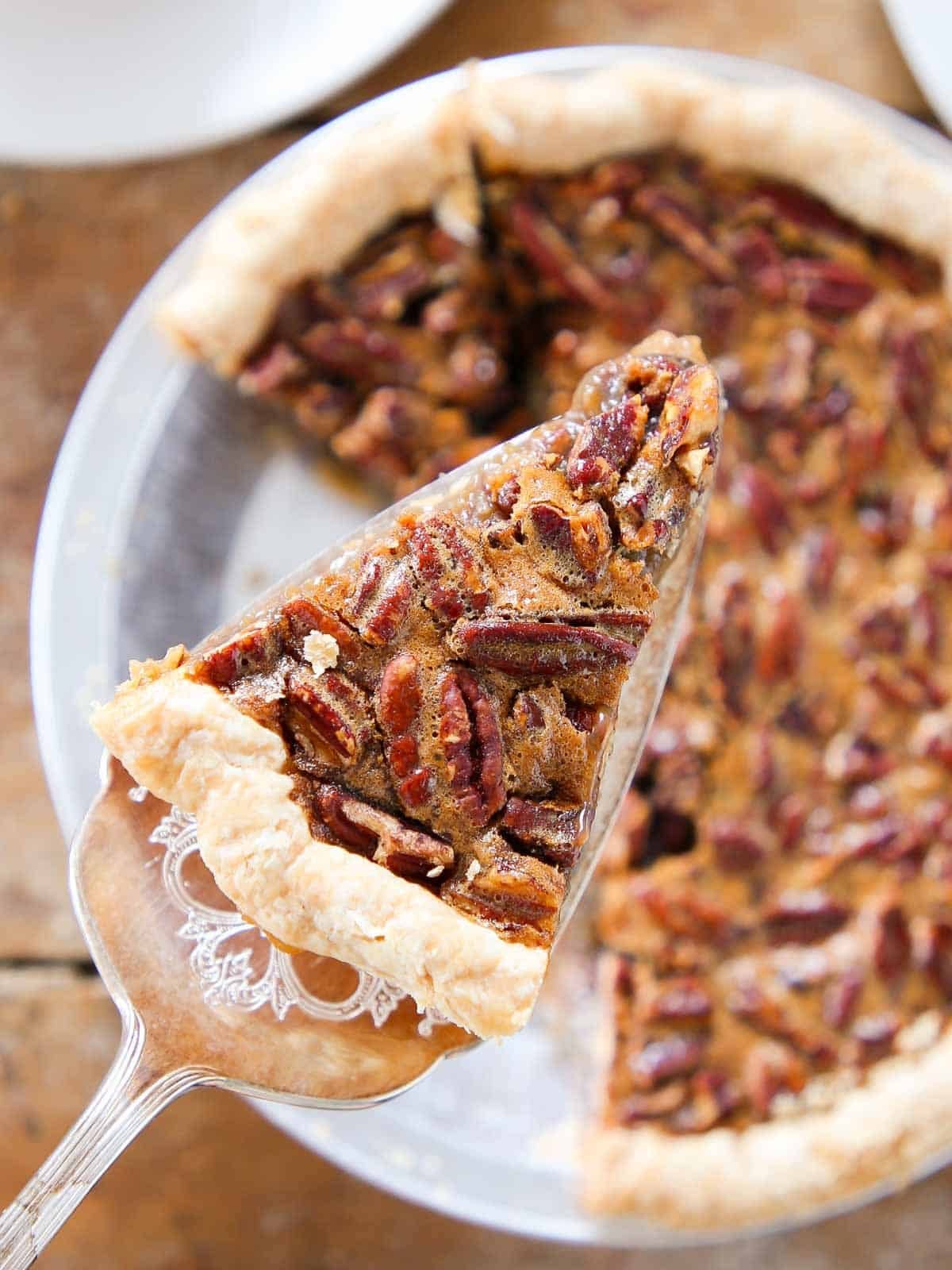 The Pecan Pie Cooled Before Slicing