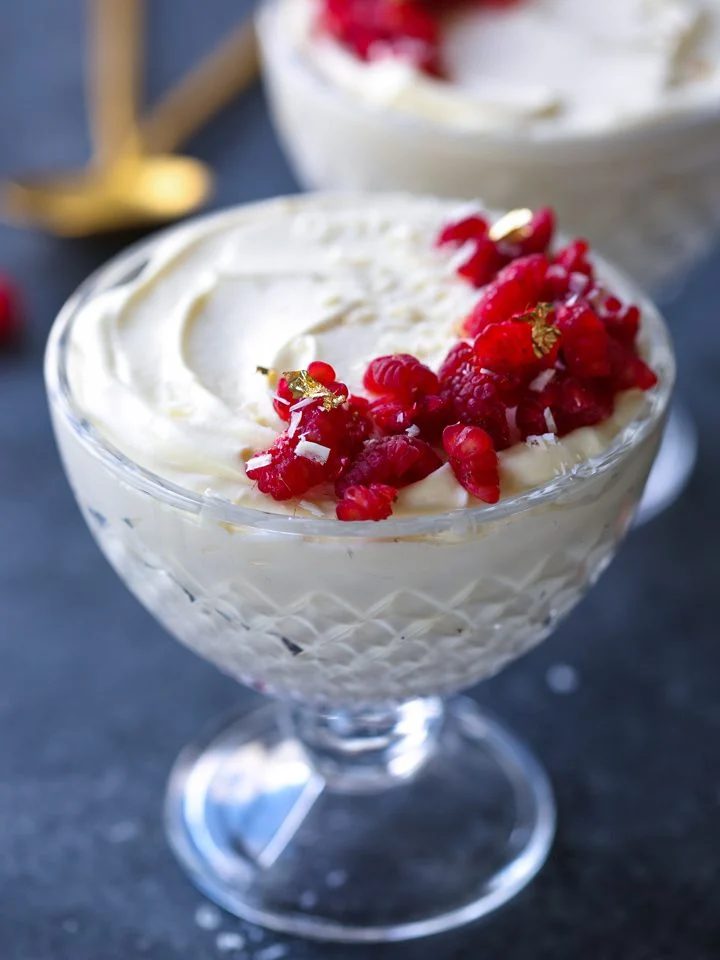 White Chocolate Mousse for the Dessert Plate