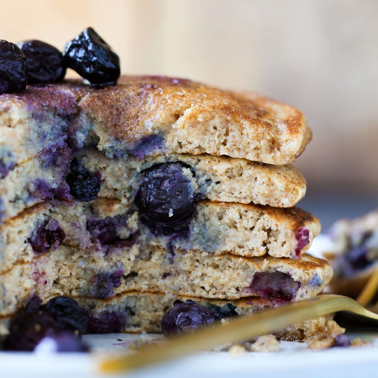 Whole Wheat Pancakes (Dairy Free) with a Soft Crumb