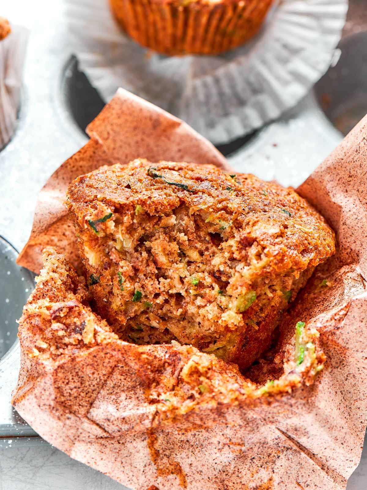 Zucchini Muffin Baked Until the Tops Dome