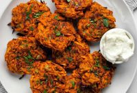 Golden Sweet Potato Fritter Bites