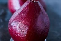 Crimson Poached Pears