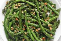 Smoky Green Beans with Bright Almond Gremolata