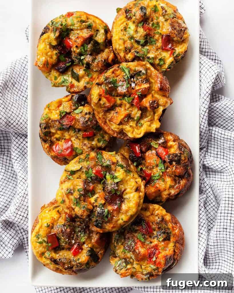 Fiery Garden Egg Bites 2 Spicy Roasted Vegetable Egg Cups