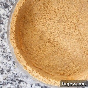 No Bake Graham Cracker crust on marble counter
