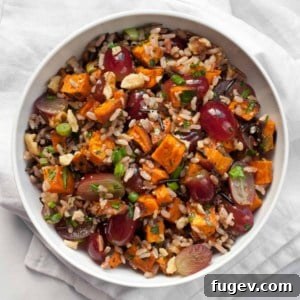 Sweet Potato Grape Wild Rice Salad