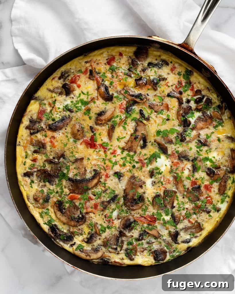 Savory Mushroom and Tomato Frittata 3 Mushroom Tomato Frittata