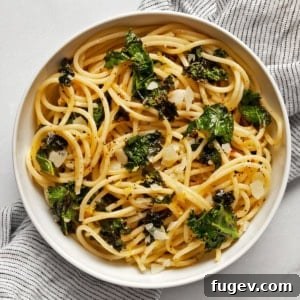 Lemon pepper pasta in a bowl.