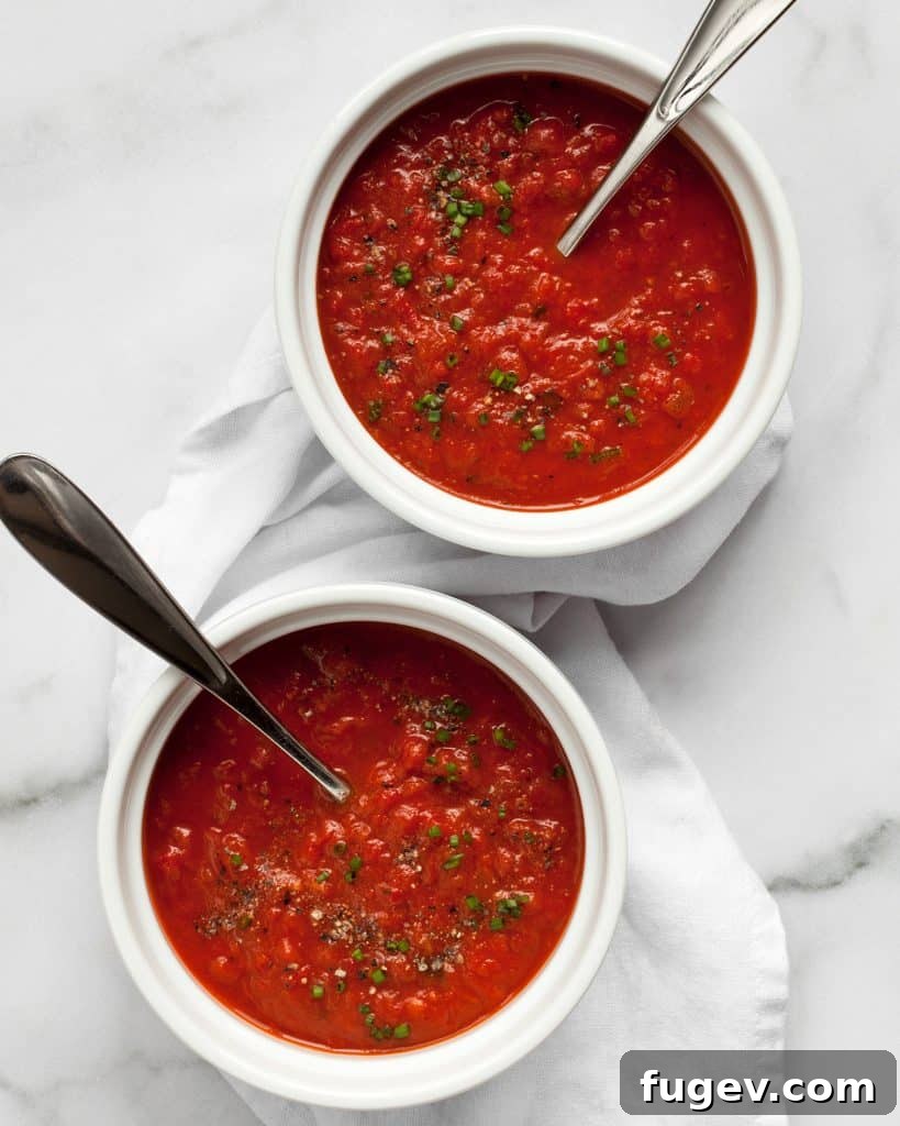 Smoky Chipotle Roasted Red Pepper Tomato Soup 3 Chipotle Roasted Red Pepper Tomato Soup in 2 bowls