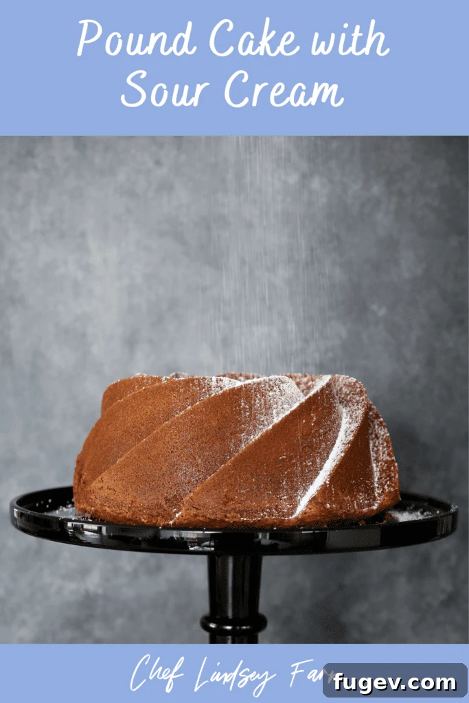 Velvet Sour Cream Pound Cake 6 Sour Cream Pound Cake baked to golden perfection.