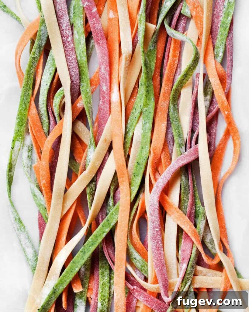5 Easy Techniques for Delicious Homemade Pasta 2 Fresh rainbow pasta noodles