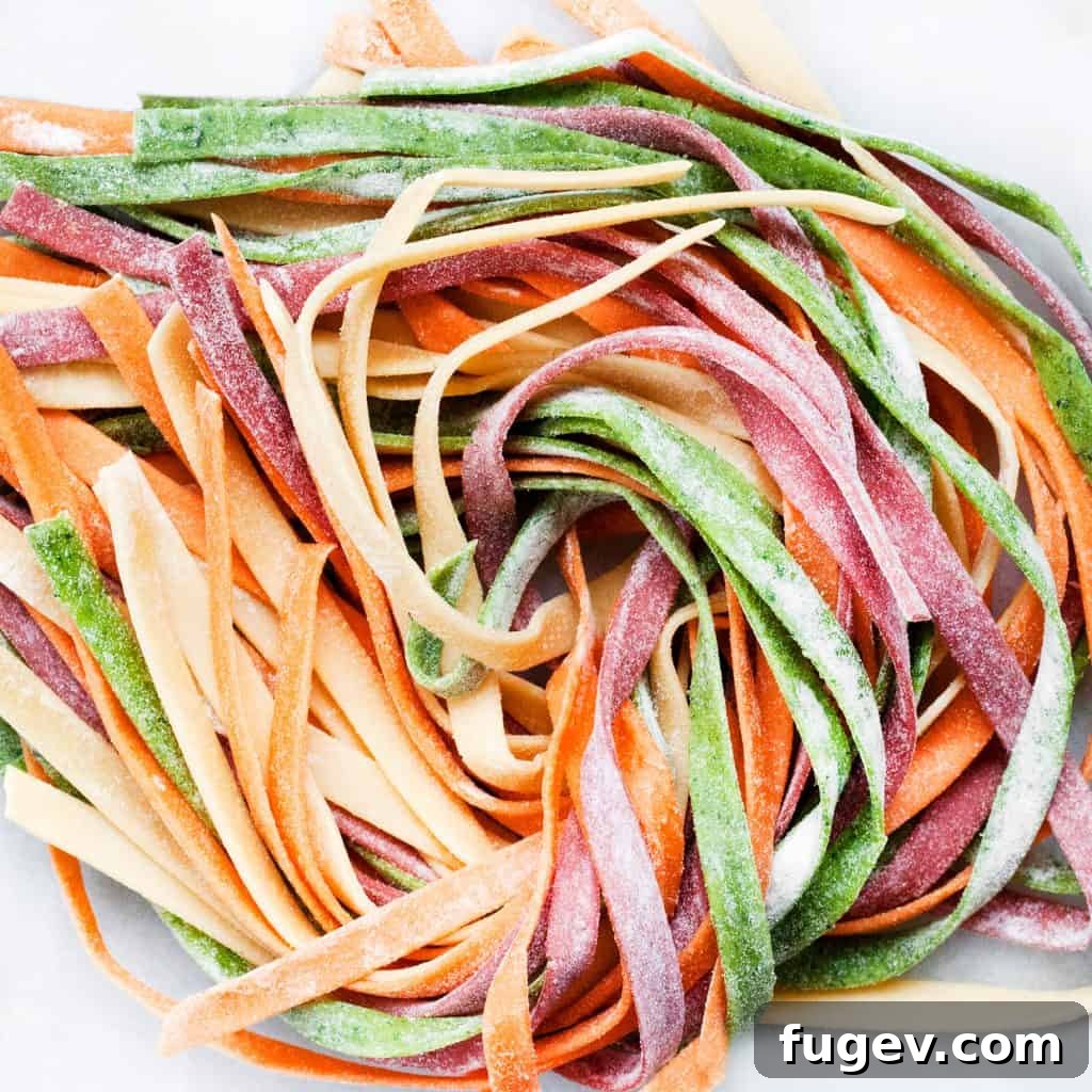 5 Easy Techniques for Delicious Homemade Pasta 3 Rainbow pasta noodles