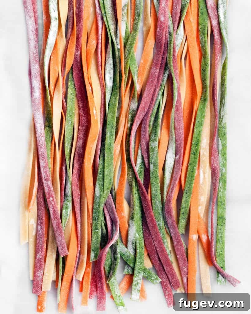 5 Easy Techniques for Delicious Homemade Pasta 4 Fresh rainbow pasta noodles