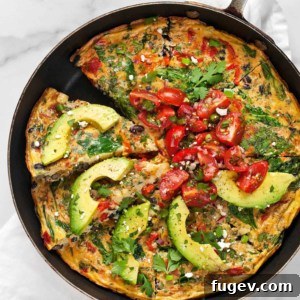 Hearty Roasted Pepper and Black Bean Frittata 9 Black Bean Roasted Pepper Frittata