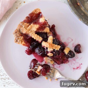 Cherry Pie Almond Crust slice lattice top.