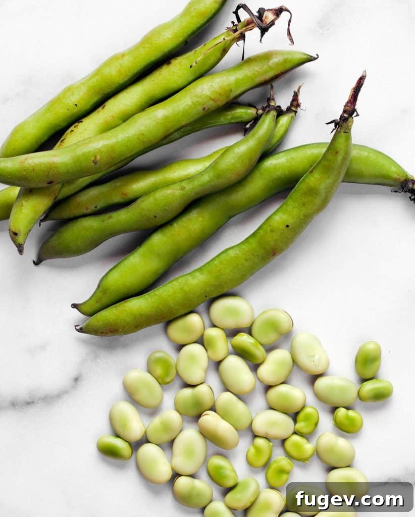 Charred Corn and Fava Farro Salad 4 How to pod fava beans