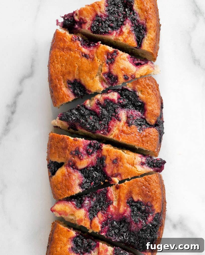 Zesty Lemon Blackberry Yogurt Bliss 4 Slices of Blackberry Cake