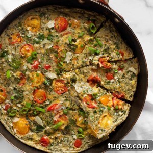 Pesto-Infused Tomato and Kale Frittata 8 Tomato Kale Pesto Frittata