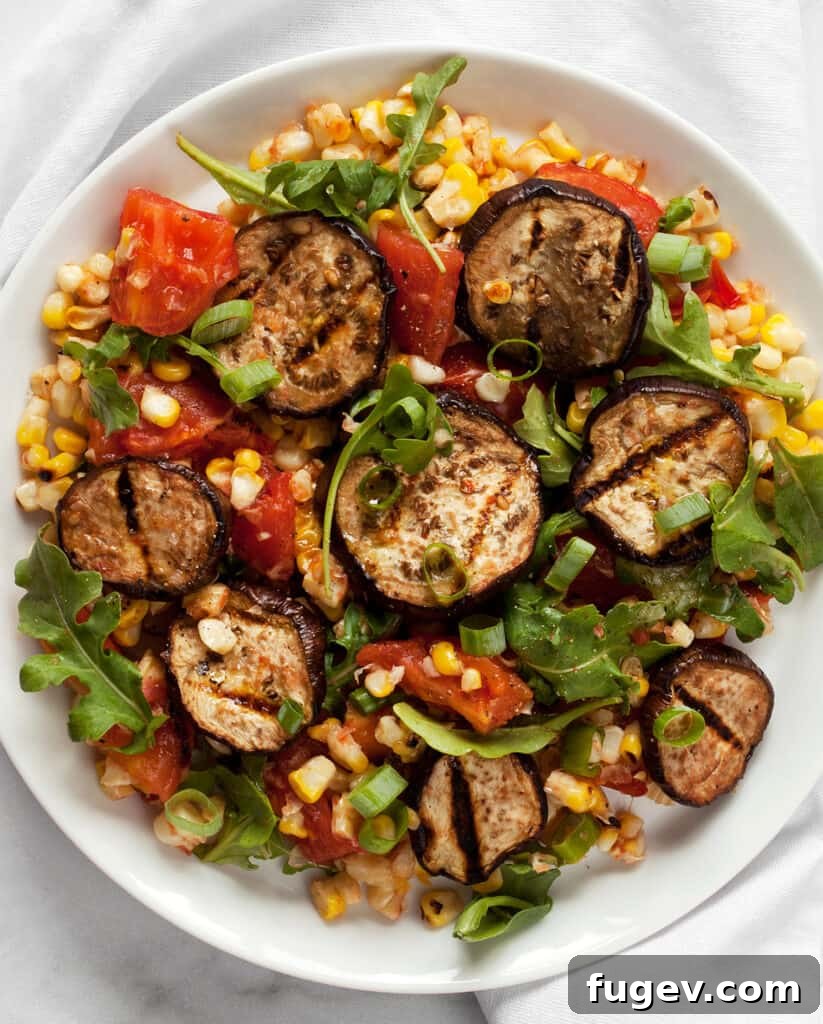 Smoky Grilled Eggplant Corn Tomato Medley 7 Grilled Eggplant Corn Tomatoes
