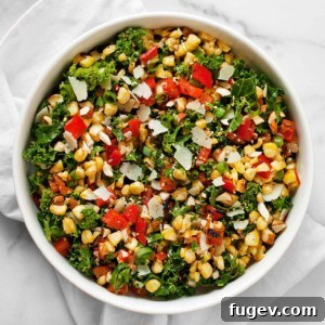 Grill-Kissed Corn and Pepper Kale Crunch 9 Grilled Corn Pepper Kale Chopped Salad