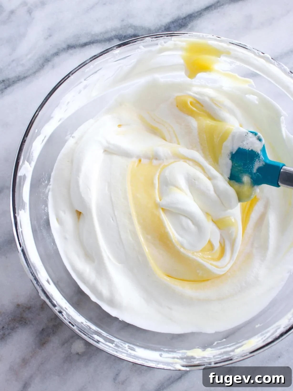 Zesty Lemon Cloud Cream 2 Lemon Curd Whipped Cream on Marble Slate
