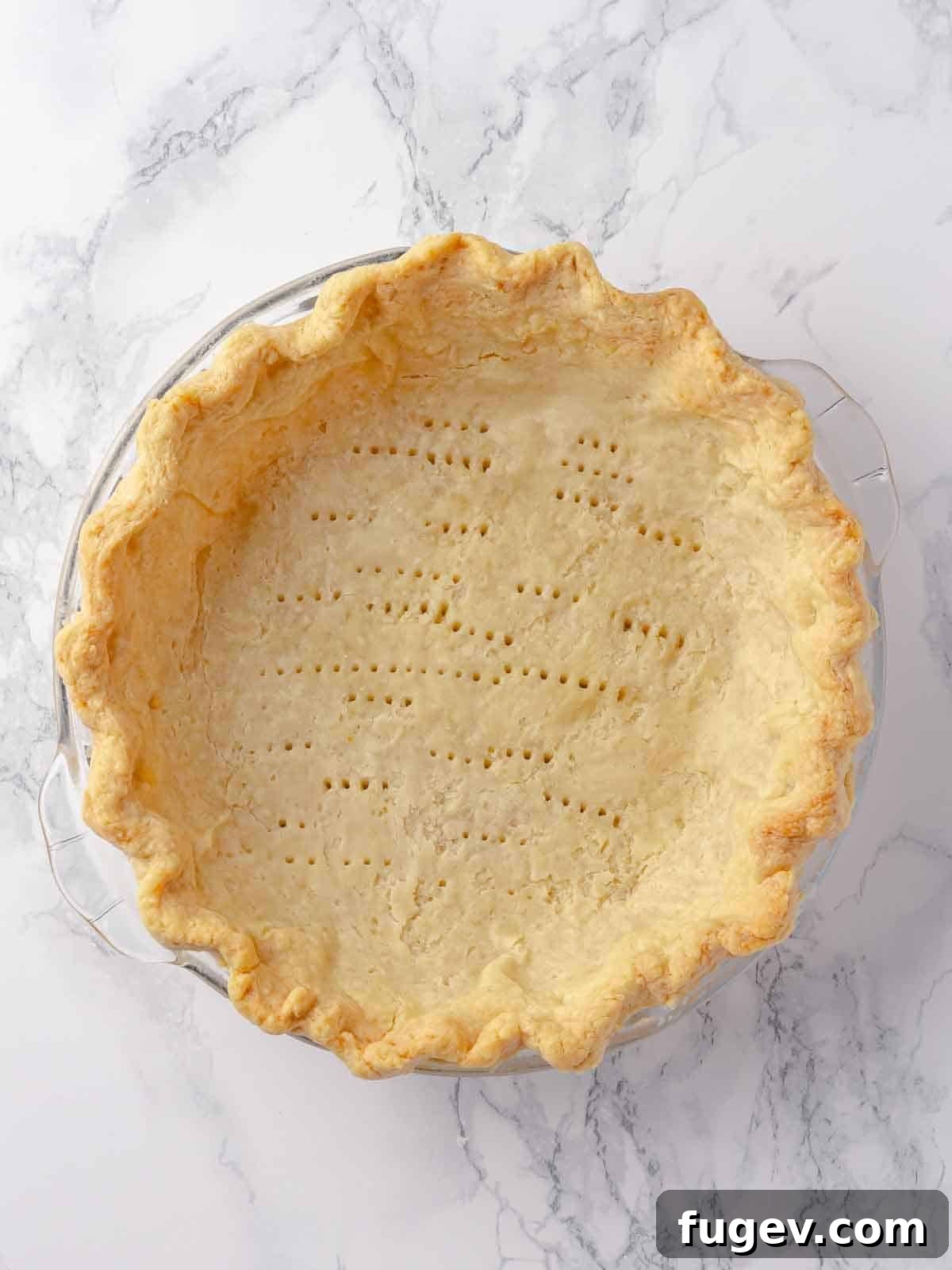 Sweet Tart Dough 6 Fully blind-baked Pâte Sucrée crust, docked and beautifully golden brown.