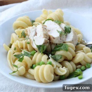 Summer Pea Pasta in bowl