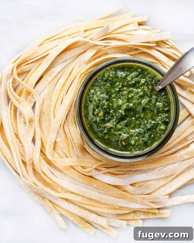 Vibrant Pesto Pasta 2 Fresh Pasta with Basil Pesto