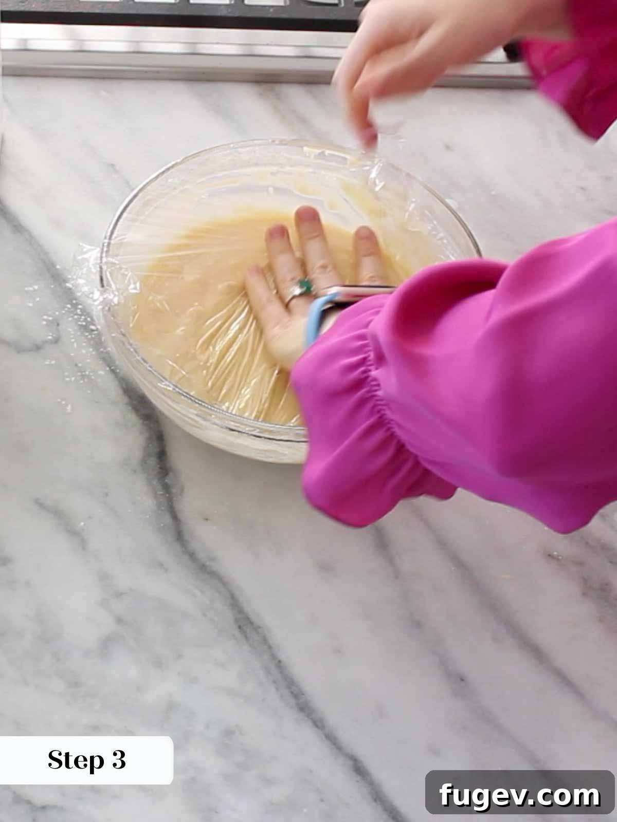 Sweet Italian Iron-Pressed Delights 7 Pizzelle batter being mixed smoothly.