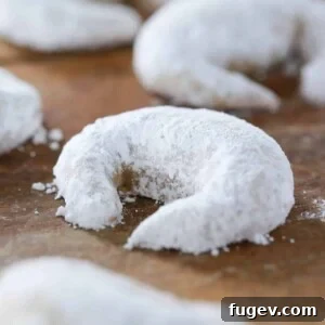 Cardamom Crescent Cookies powdered sugar.