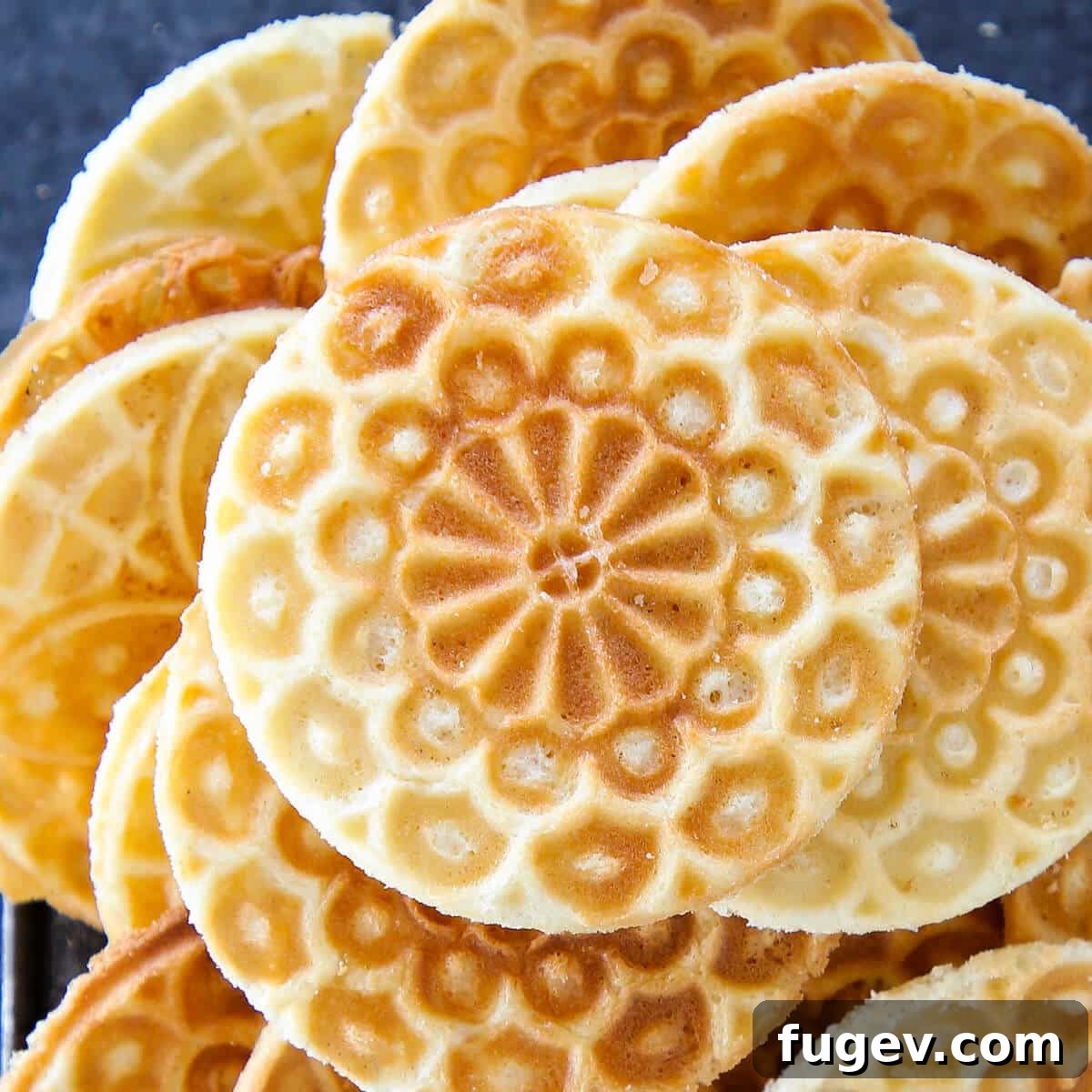 20 Festive Christmas Cookie Recipes 44 Italian Pizelle Cookie Recipe stacked