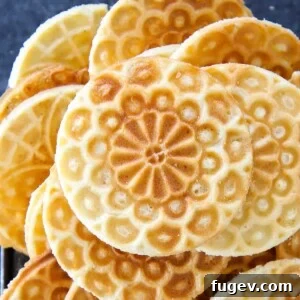 20 Festive Christmas Cookie Recipes 45 Italian Pizelle Cookie Recipe stacked