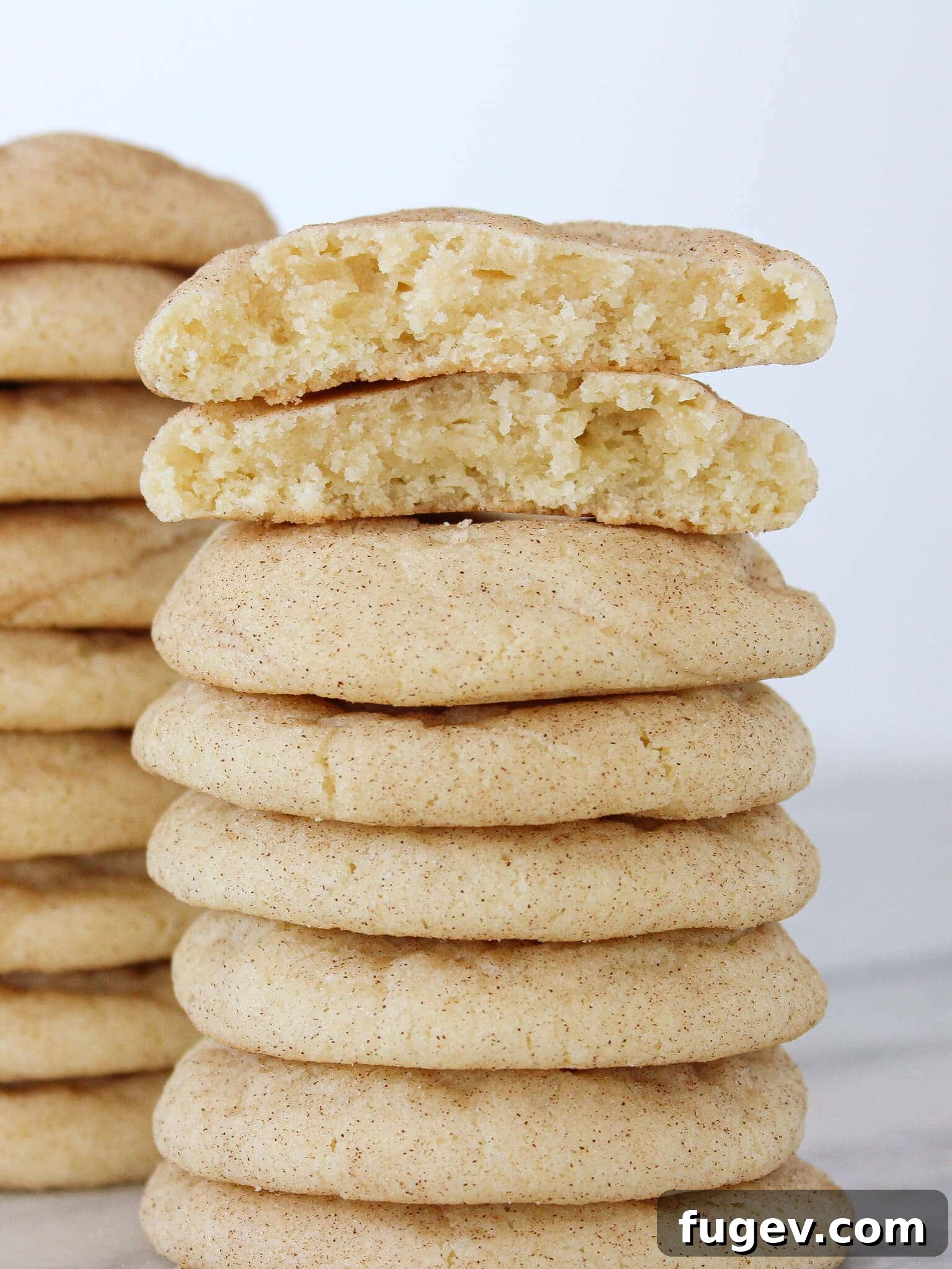 20 Festive Christmas Cookie Recipes 10 The best Snickerdoodle Cookie tall stack.