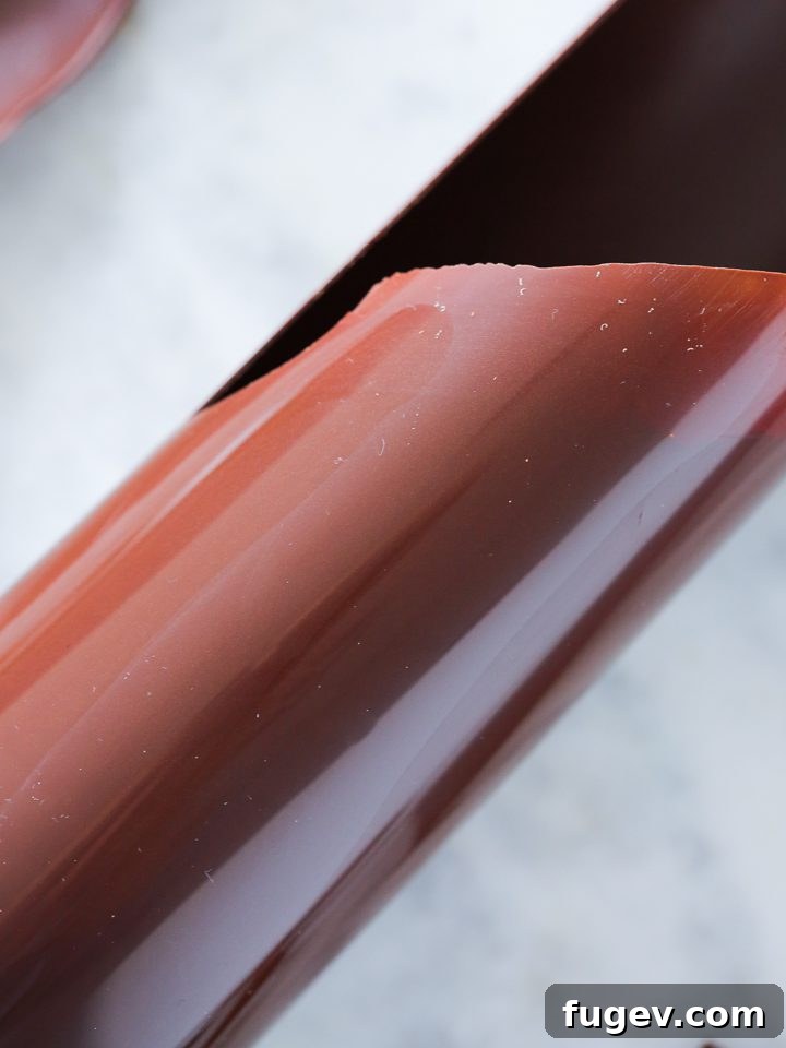 Ice Bath Tempering Your Dark Chocolate to Perfection 9 Tempered chocolate being used for garnishes