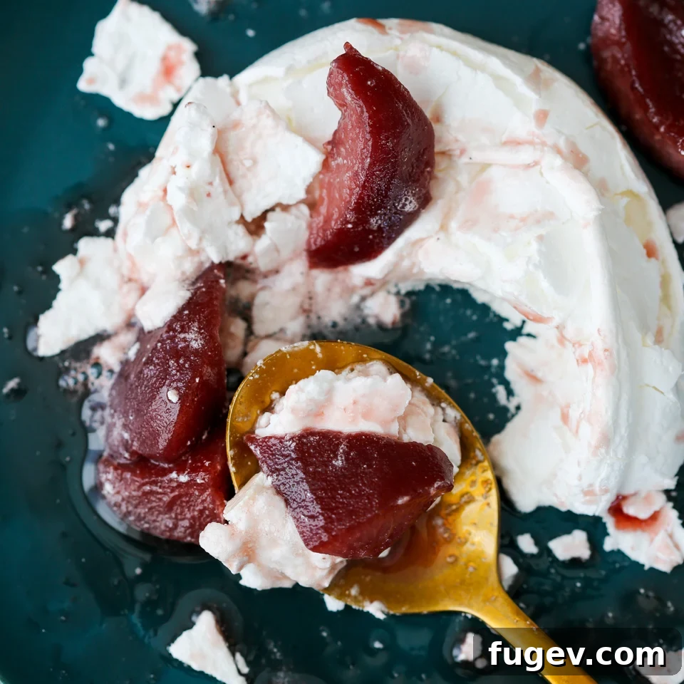 Heavenly Poached Pear Pavlova 5 Serving Poached Pear Pavlova