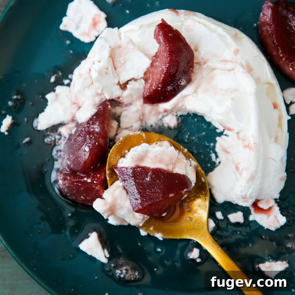 Heavenly Poached Pear Pavlova 8 Another view of Poached Pear Pavlova