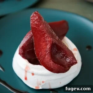 Poached Pear Pavlova Featured Image