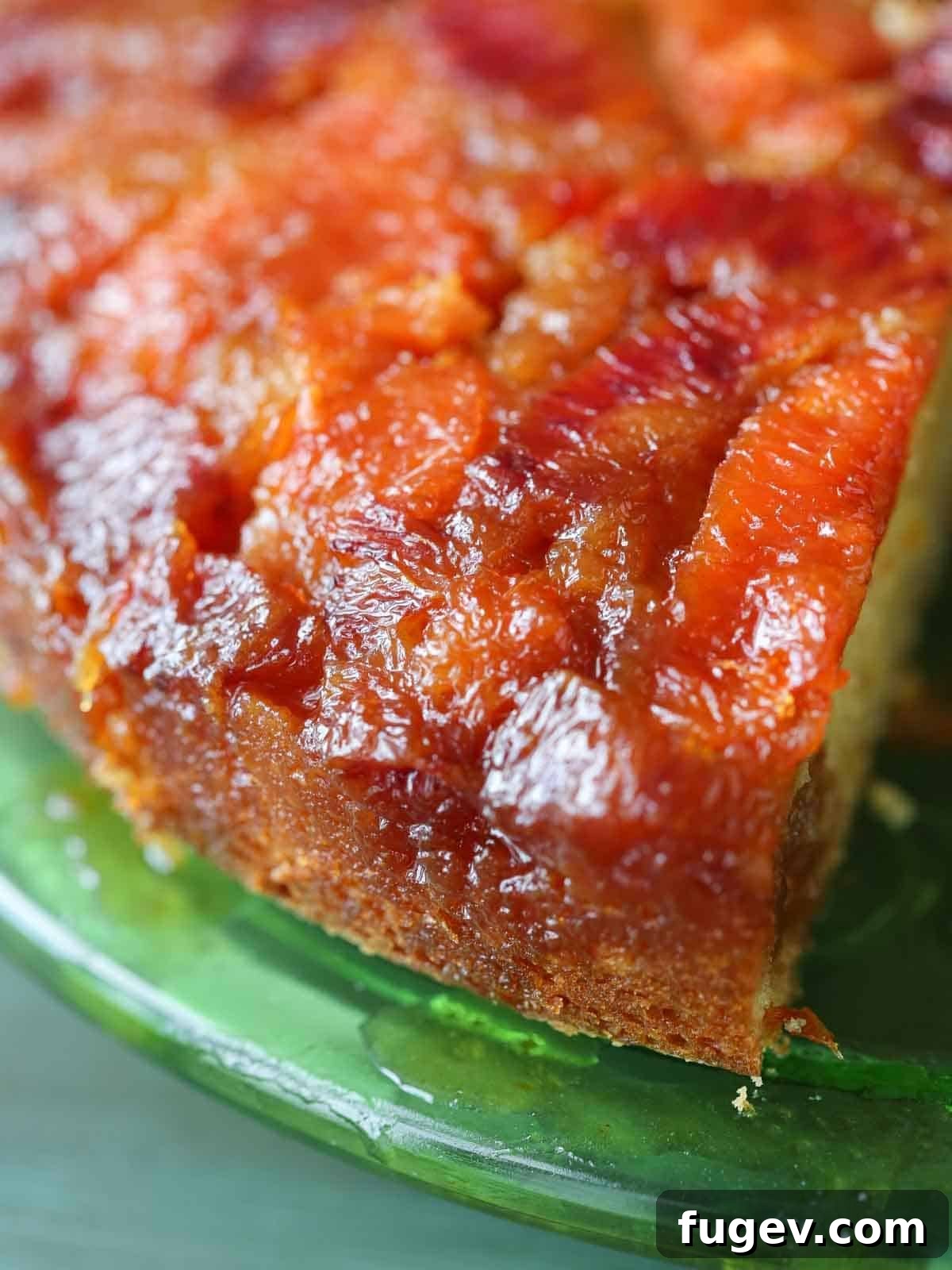 Golden Orange Inversion 2 Shiny baked orange slices on a perfectly golden upside down cake.