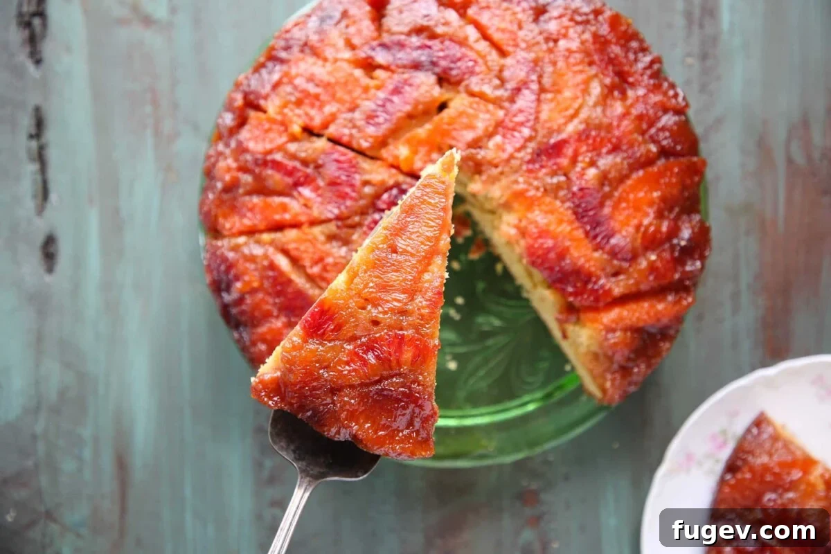 Golden Orange Inversion 15 A whole Orange Upside-Down Cake, beautifully presented.