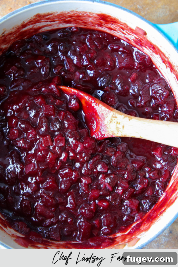 Ruby Red Cranberry Chutney 9 Nana’s Cranberry Chutney - alternative presentation