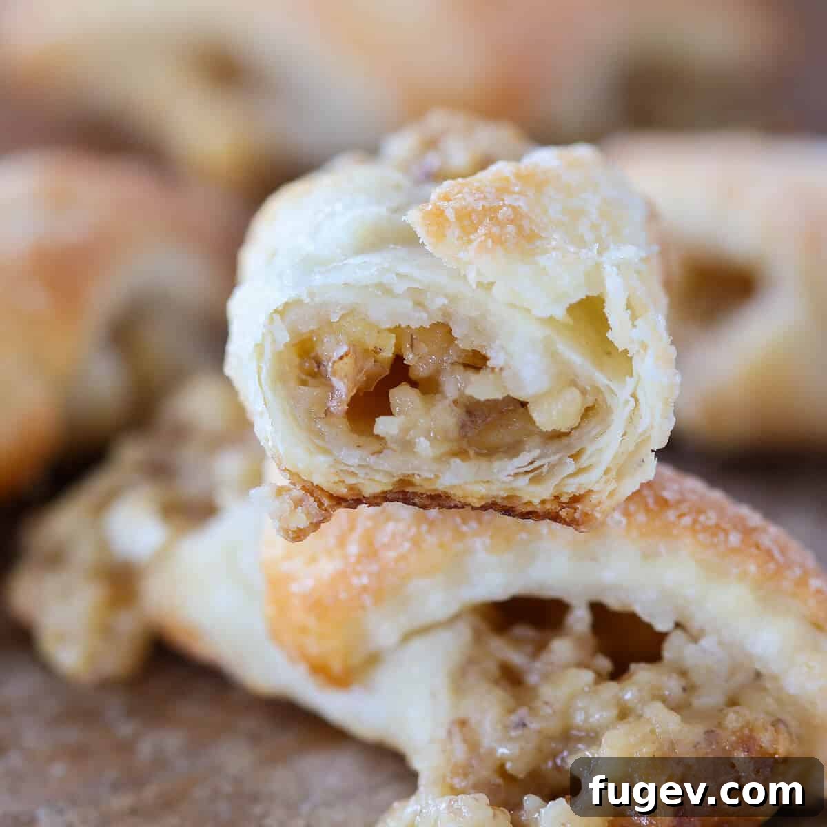 Hungarian Walnut Roll Cookies 2 nut roll inside filling texture.
