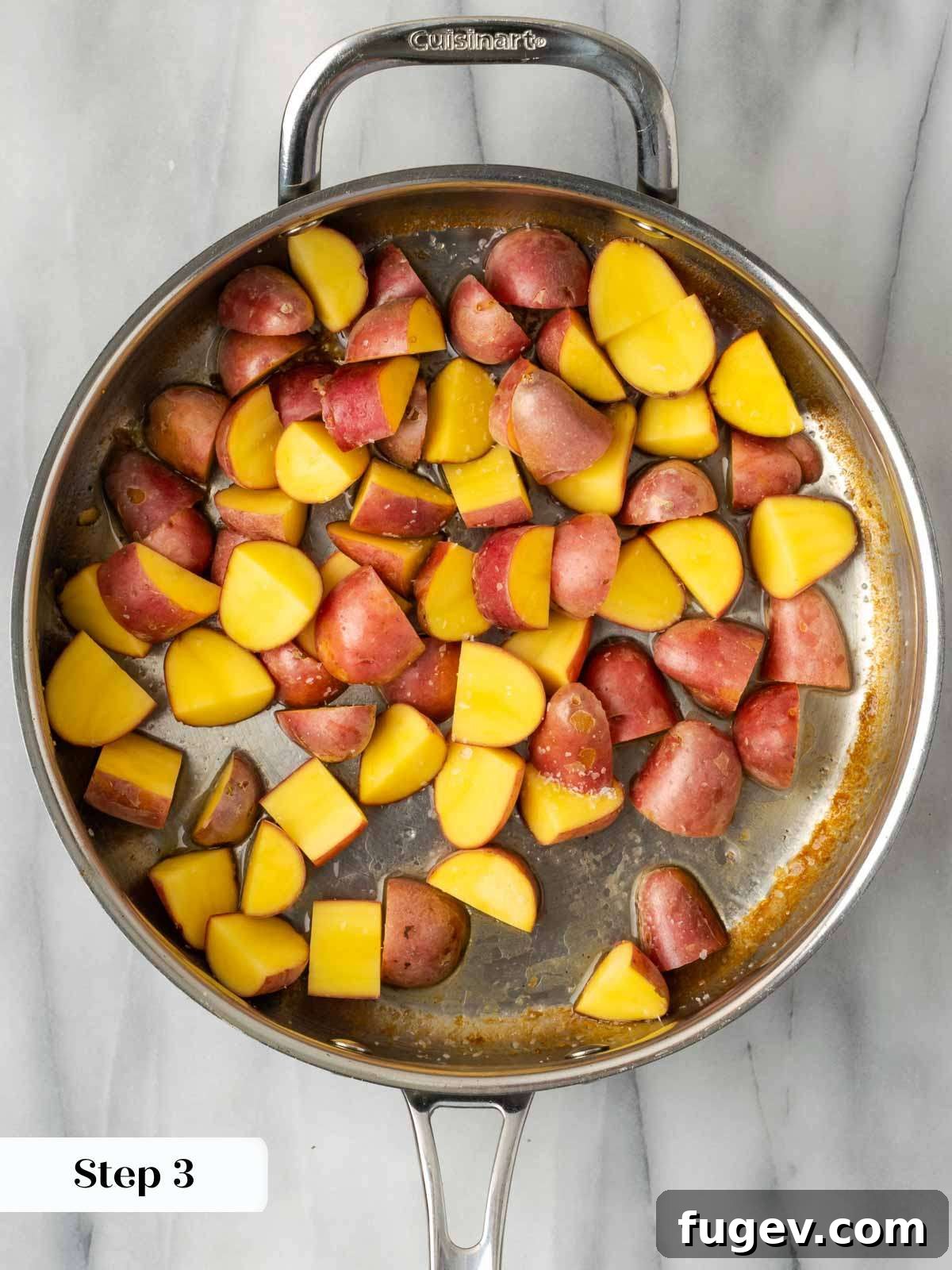 Zesty Lemon Chicken 6 Seasoning and searing red potatoes in the same pan, allowing them to absorb the rich pan drippings and brown.